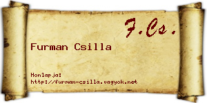 Furman Csilla névjegykártya